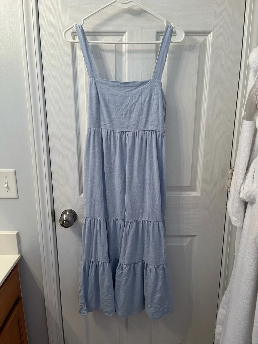 Michael Kors Light Blue Tiered Sundress